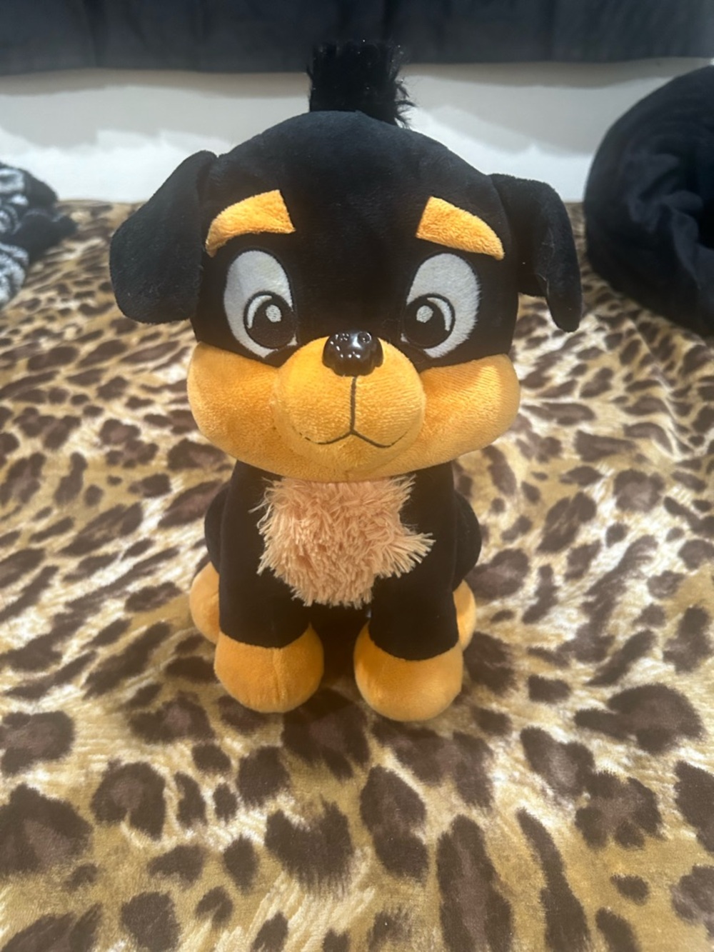 Plush Black & Tan Dog Toy - Soft Puppy Plush caravan soft toys